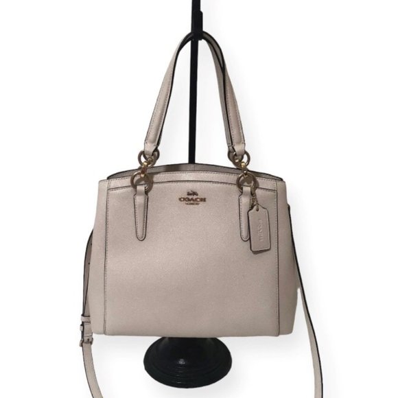 Coach Handbags - Coach Minetta Glitter Crossgrain Leather Tote Shoulder Crossbody Handbag F13683
